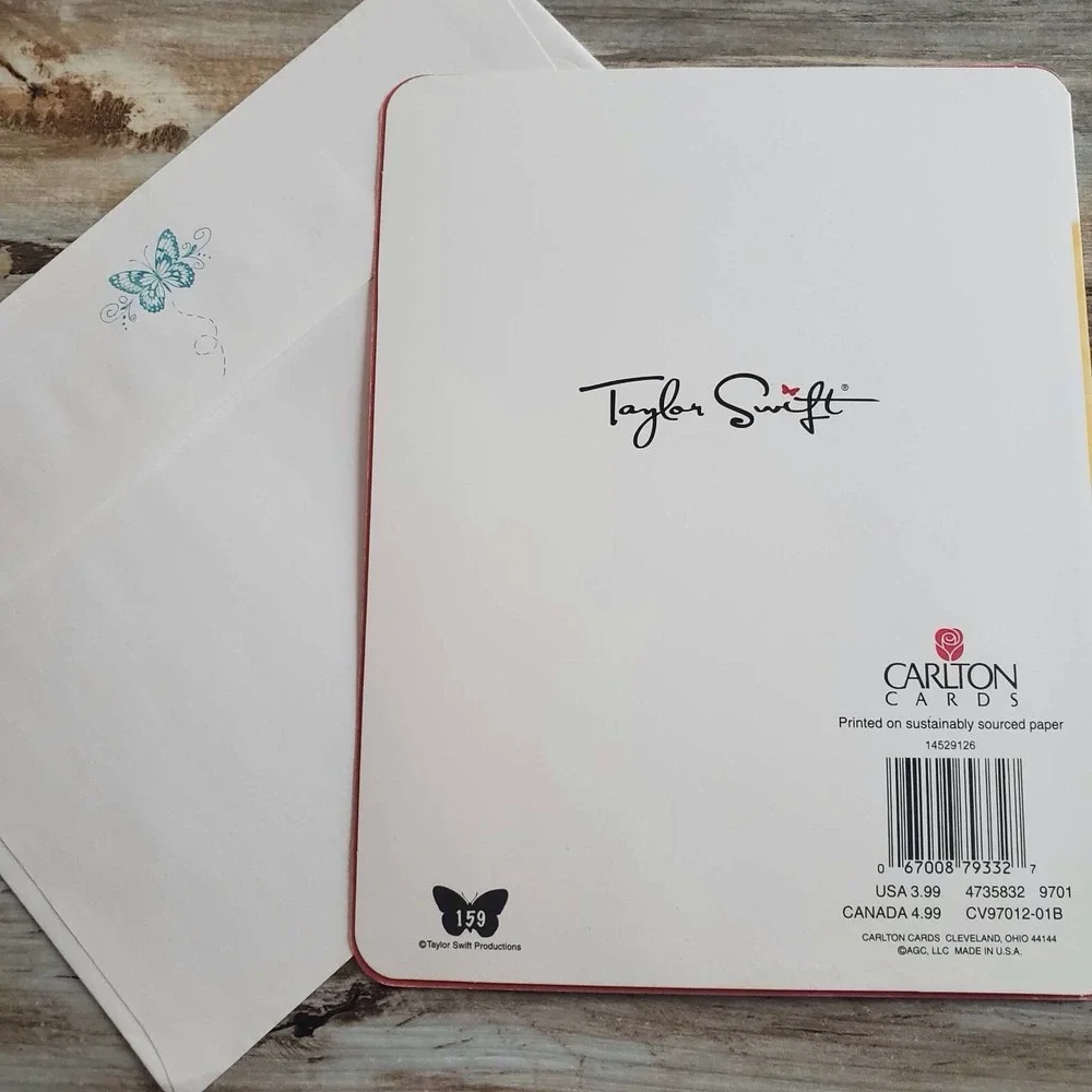 NEW Taylor Swift Best Friends Valentine's Day Glitter Greeting Card USA #159 HTF